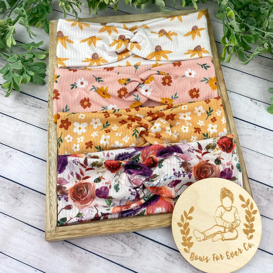 Autumn Floral Twist Headwraps