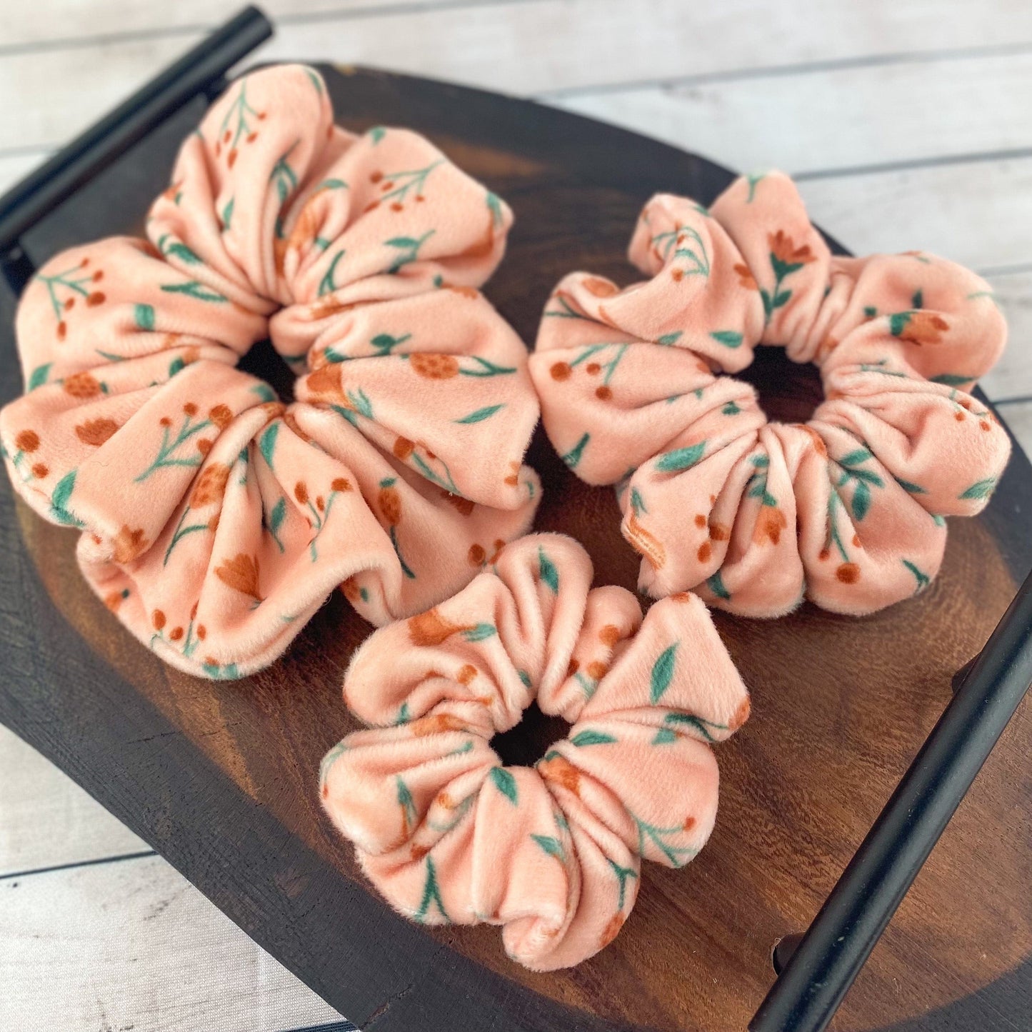 Floral Velvet Scrunchie