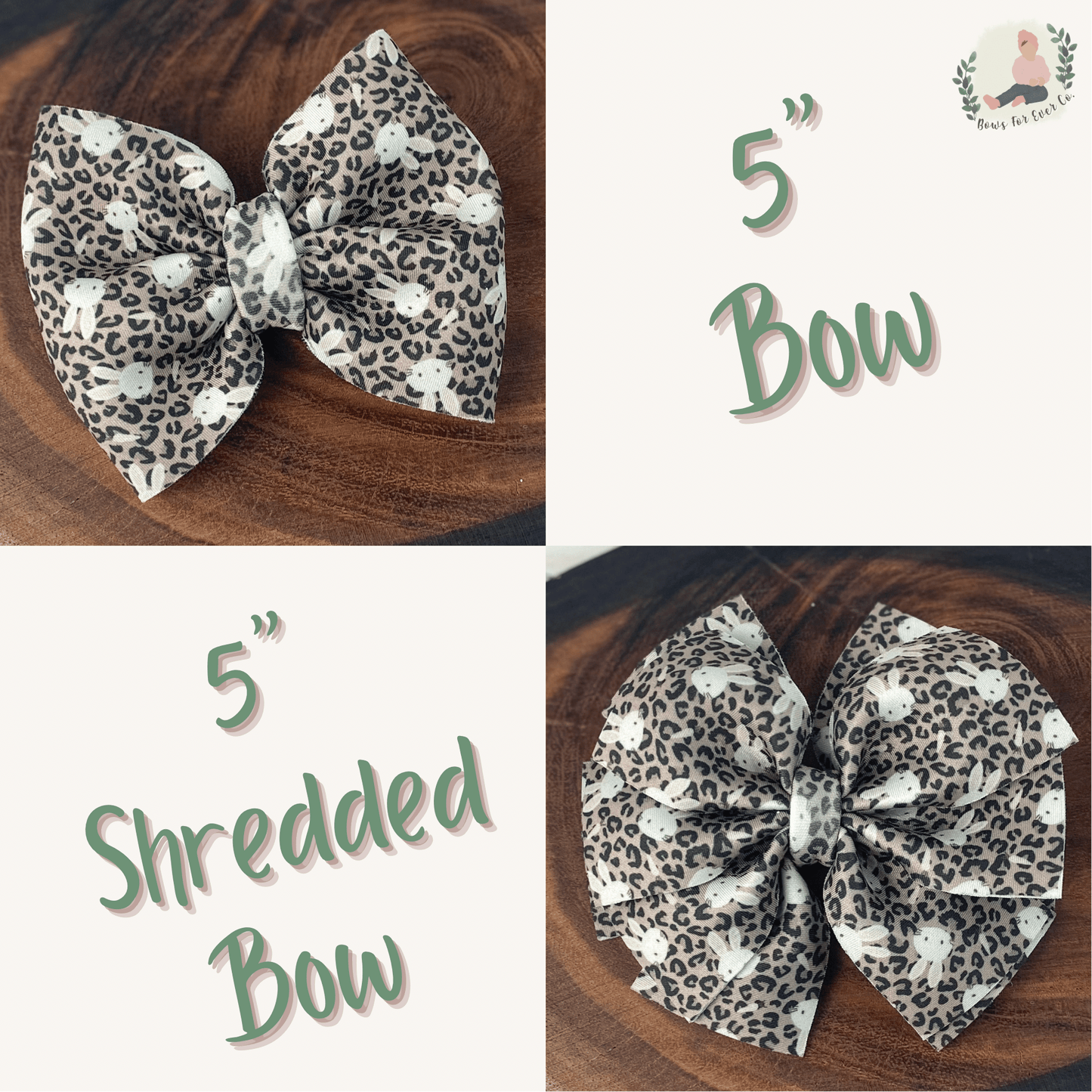 Leopard Bunny Puff Bow