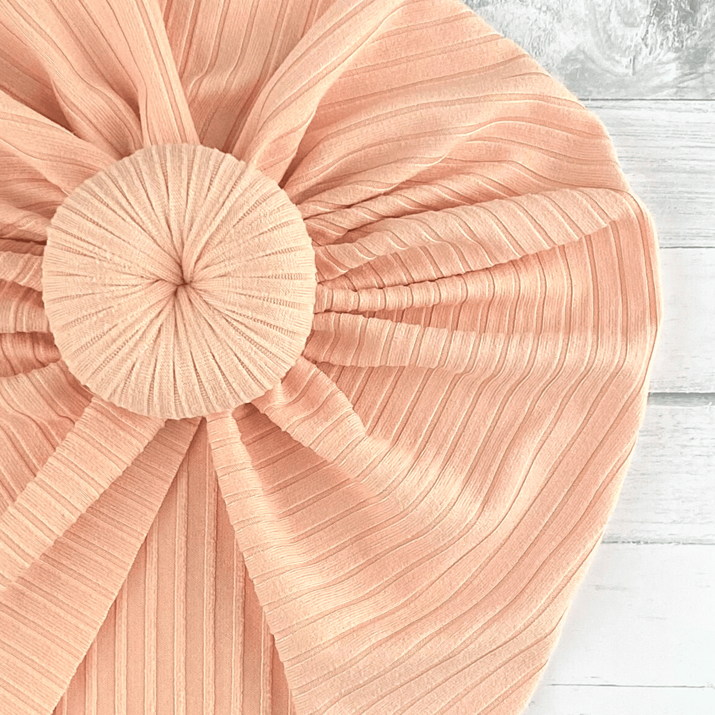Ribbed Peach Turban