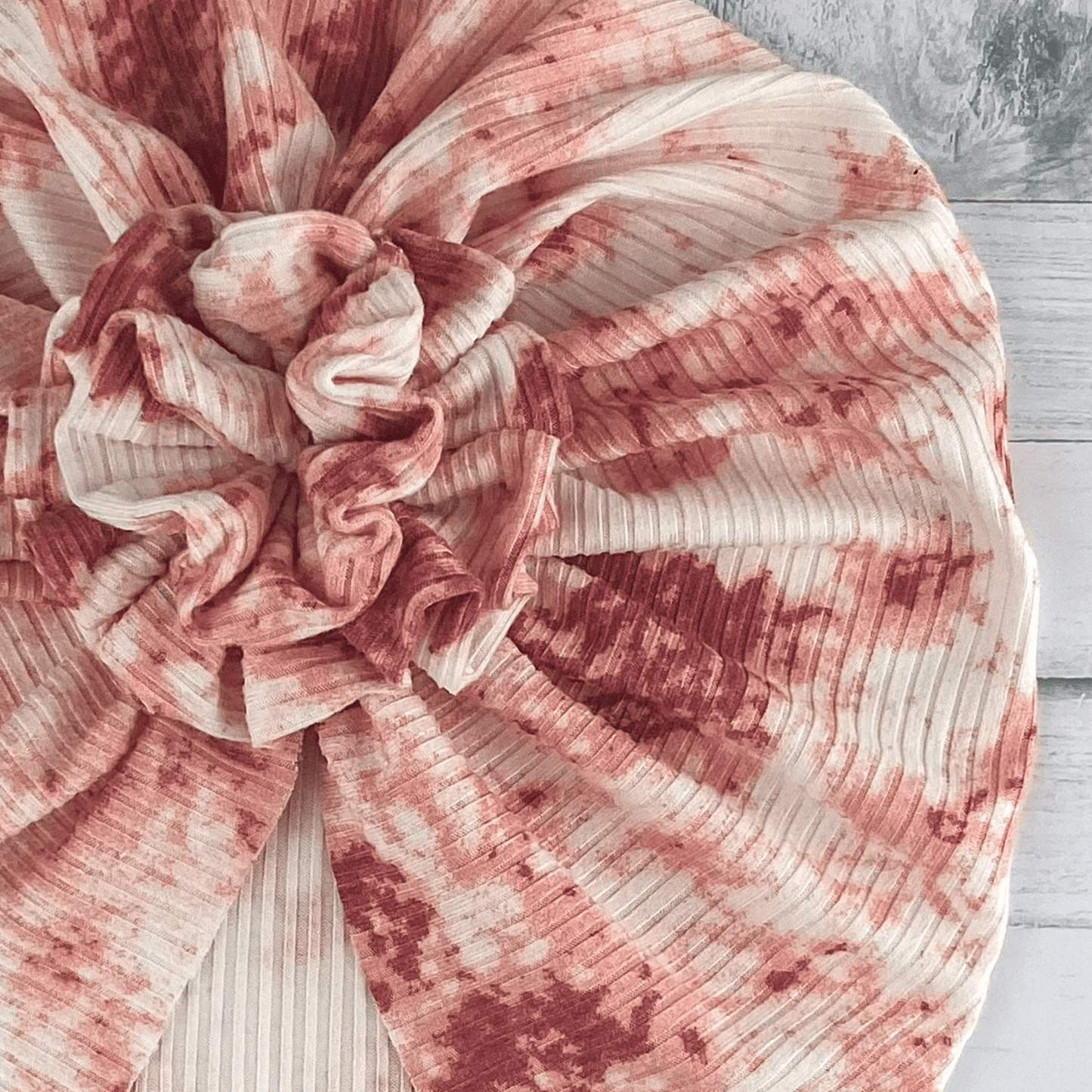 Ribbed Pink Tie Dye Turban