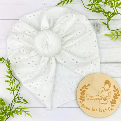 Ivory Eyelet Turban