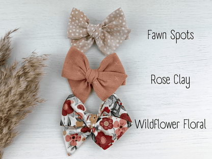 Wildflower Floral Pinwheel Bows