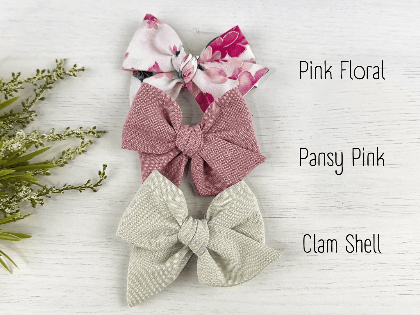 Pink Floral Pinwheel Bows