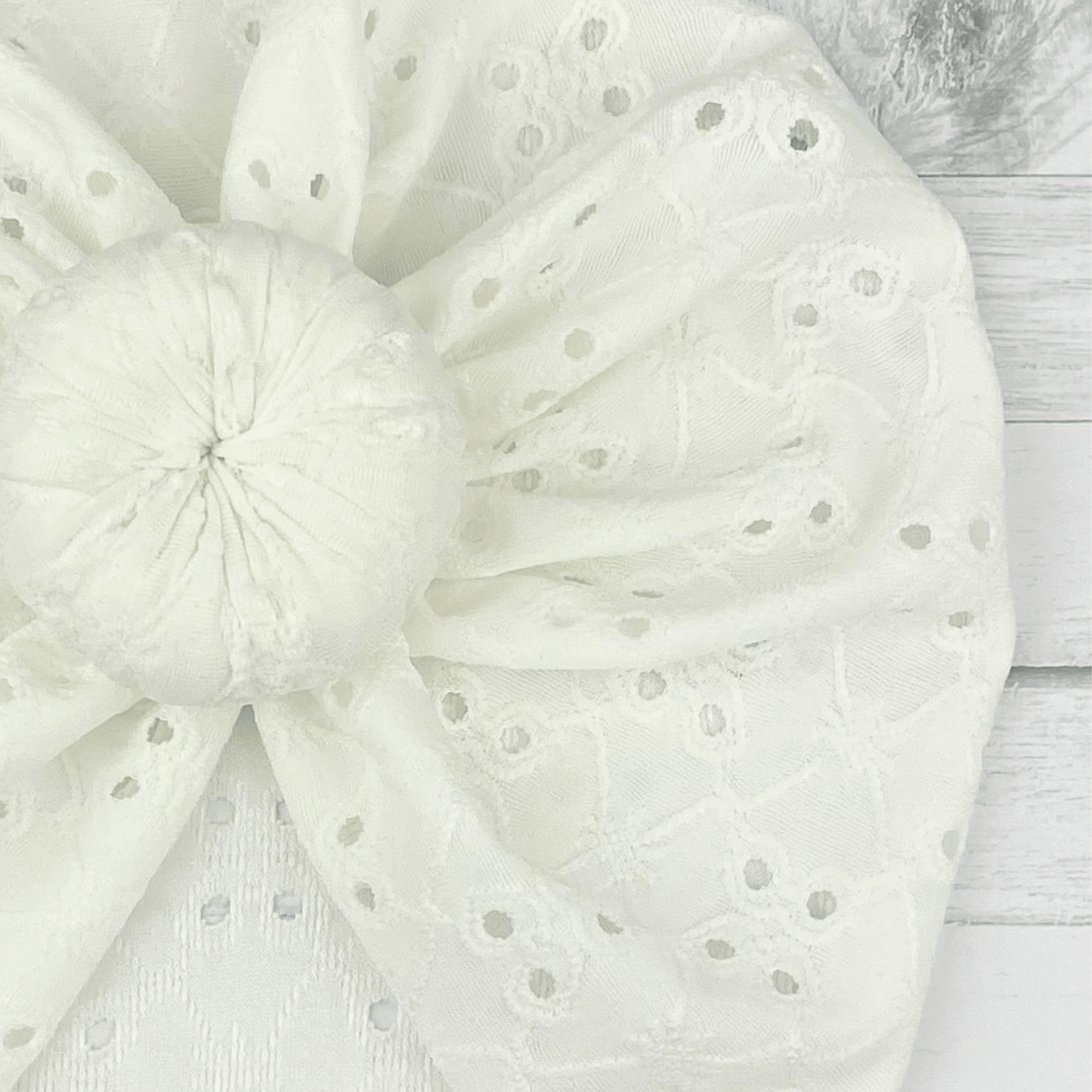 Ivory Eyelet Turban