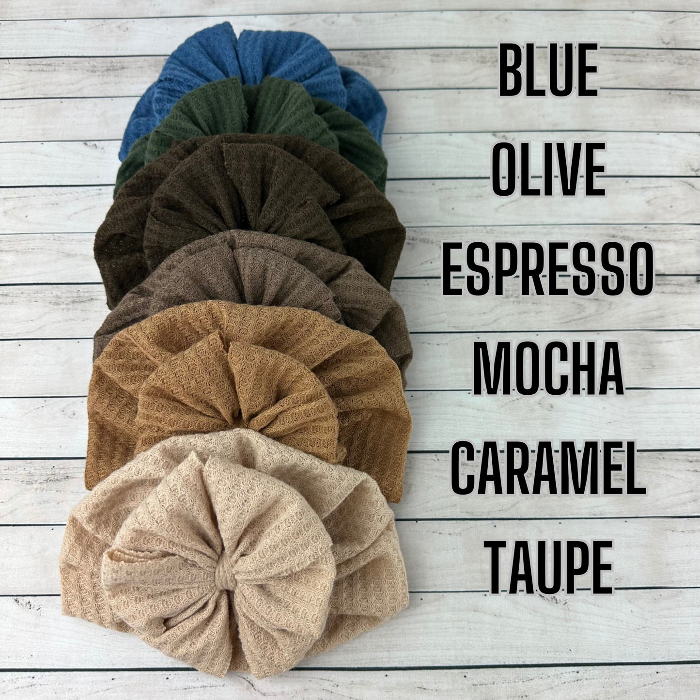 Neutral Waffle Knit Turban