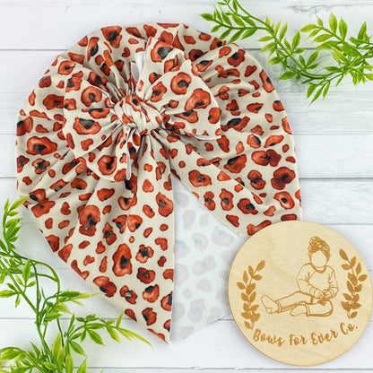 Rust Black Cheetah Turban