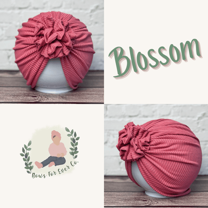 Skinny Ribbed Rose Turban