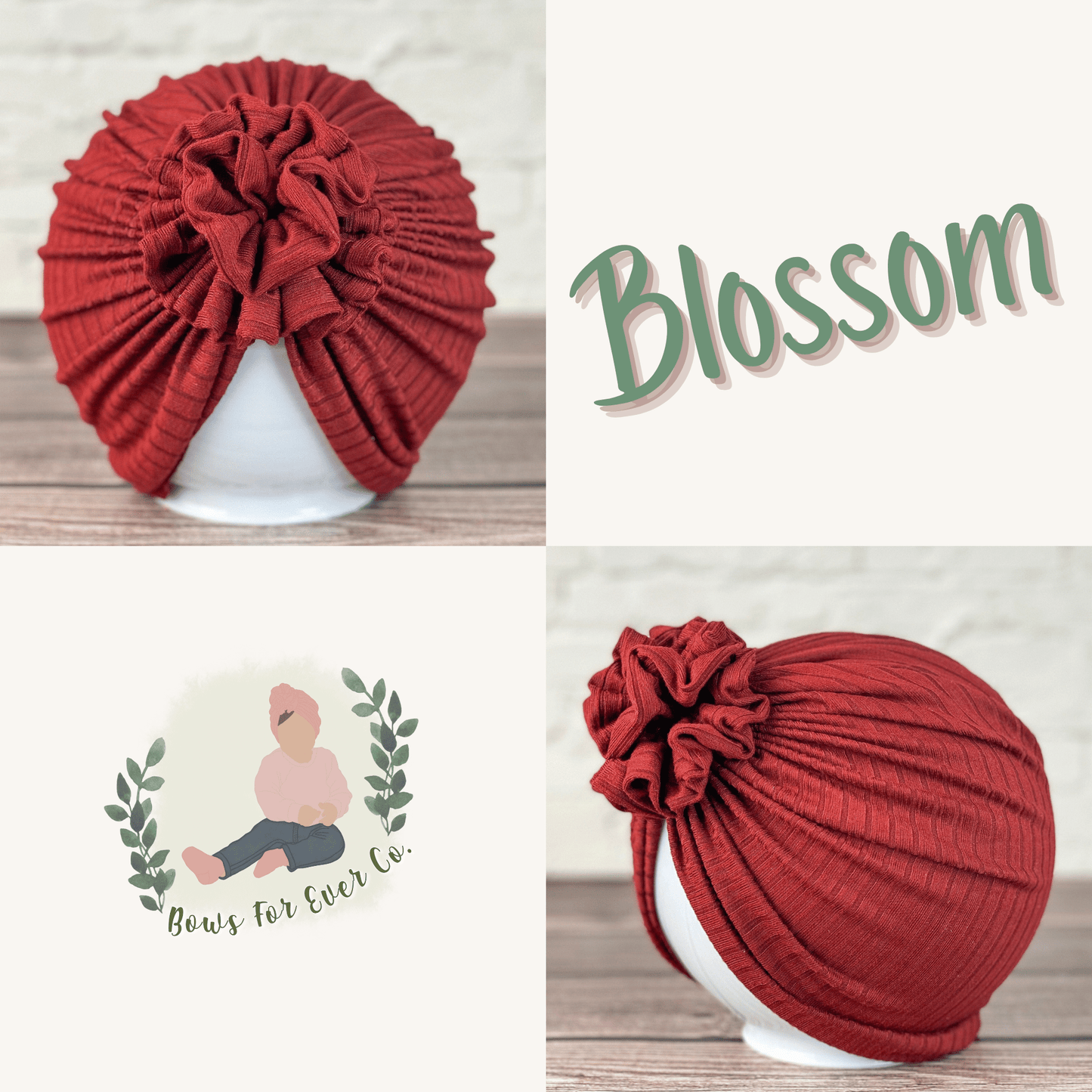 Ribbed Red Spice Turban