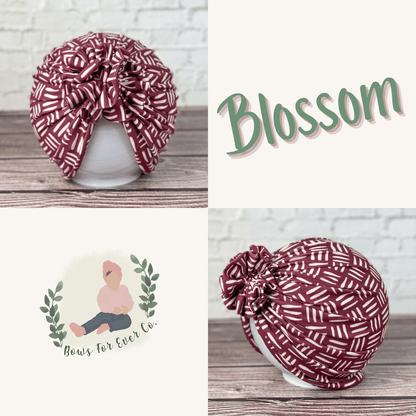 Burgundy Mudcloth Turban