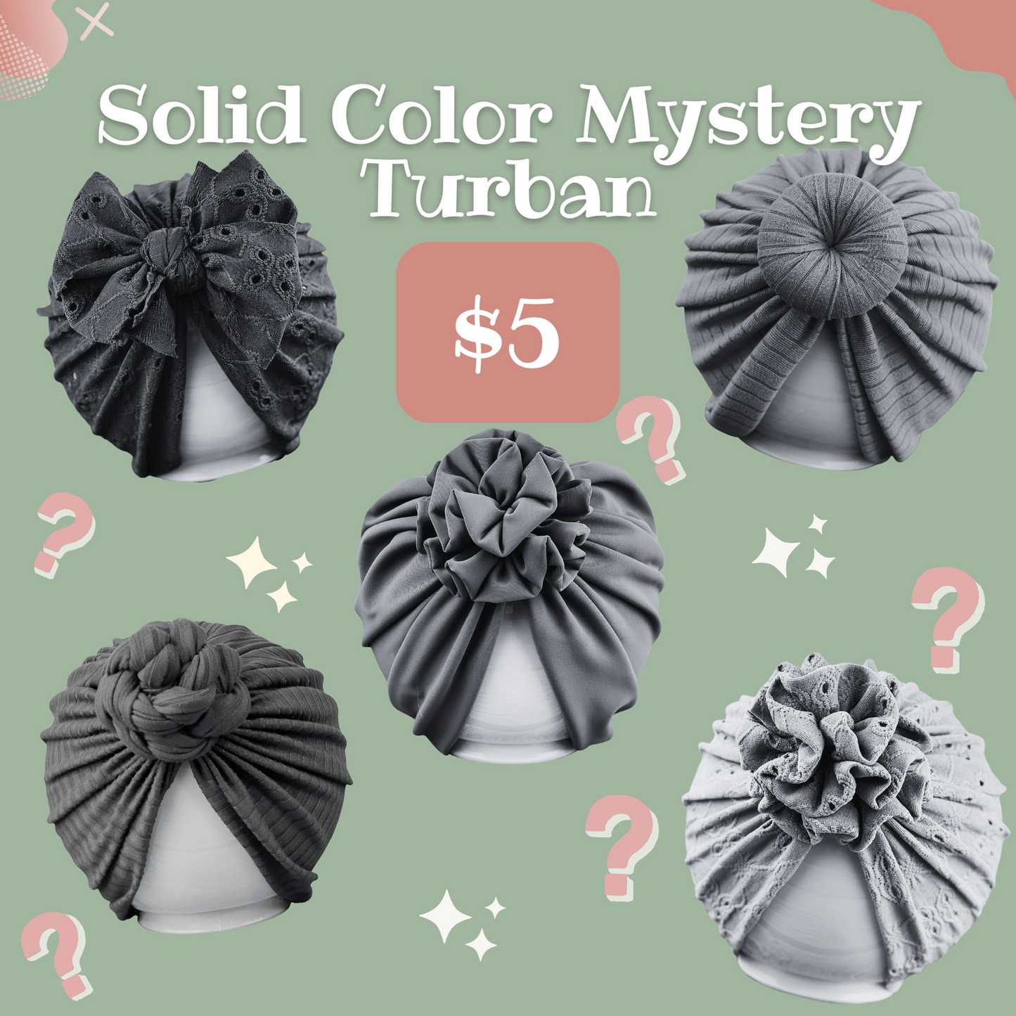 Solid Color Mystery Turban