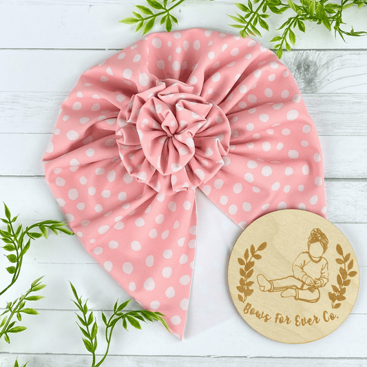 Pink Spots Swim Turban