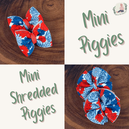 4th of July Floral Puff Bow
