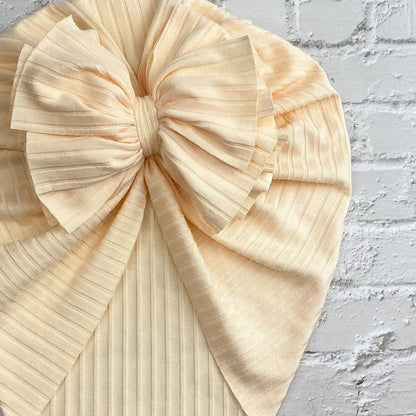 Ribbed Cream Turban