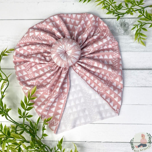 Pink Mudcloth Turban
