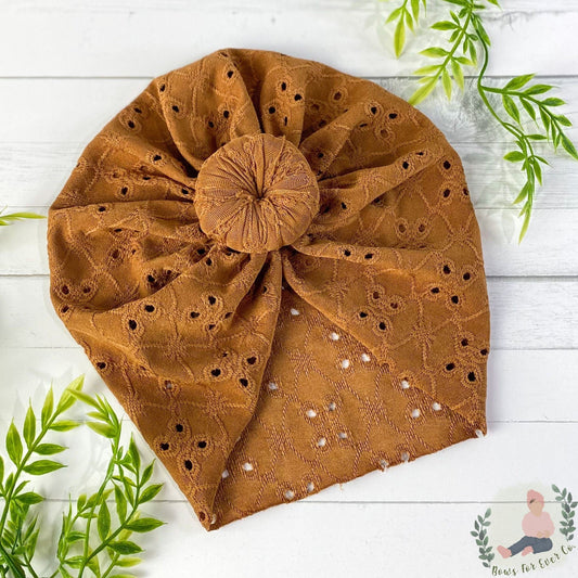 Caramel Eyelet Turban