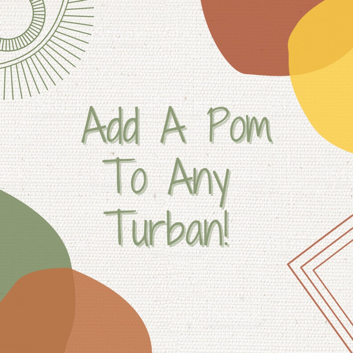 Faux Fur Pom Add-on For Turban
