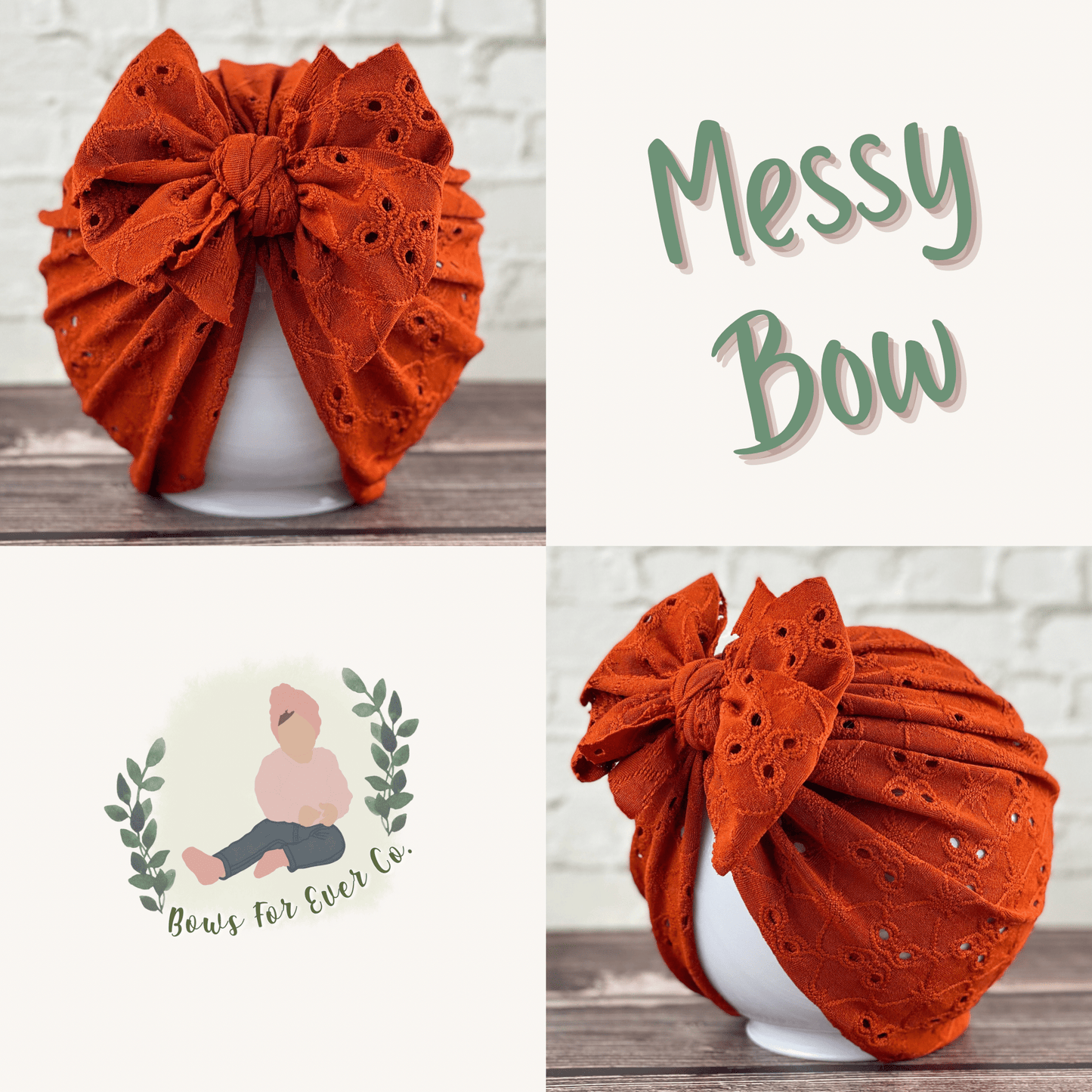 Rust Eyelet Turban