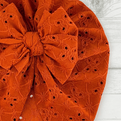 Rust Eyelet Turban