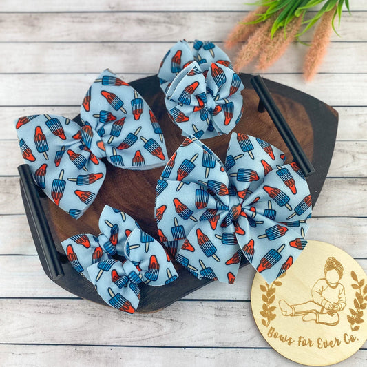 Red, White & Blue Popsicle Puff Bow