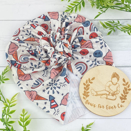Ribbed Fireworks Turban