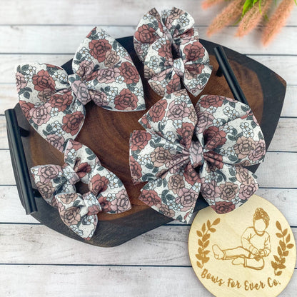 Spring Roses Puff Bow