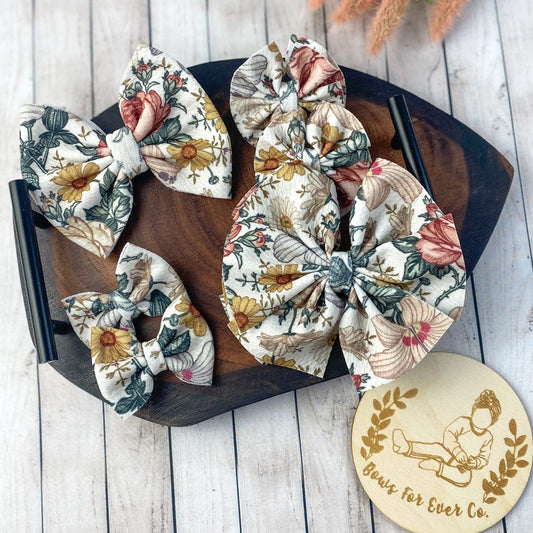 Vintage Floral Bow