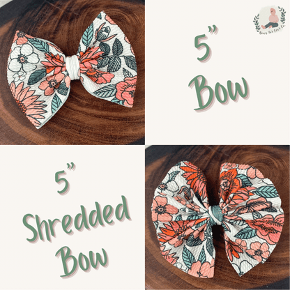 70's Floral Bow