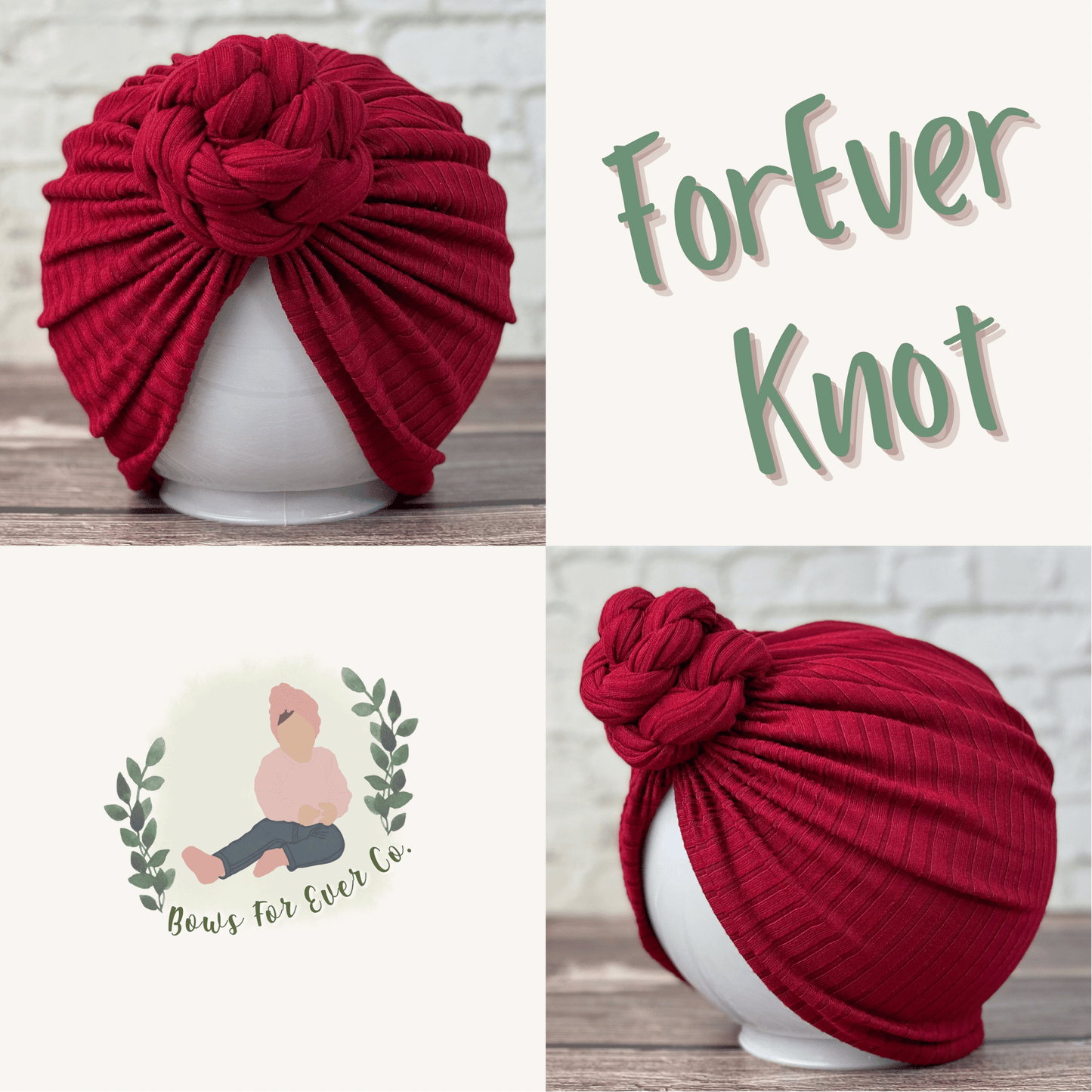 Ribbed Red Turban