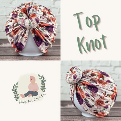 Ribbed Fall Floral Turban