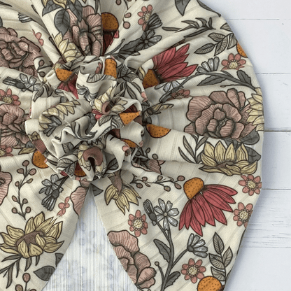 Ribbed Bright Floral Turban
